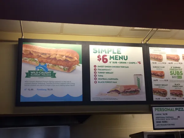 Subway Menu